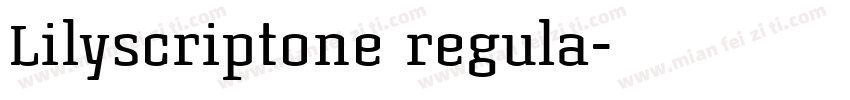 Lilyscriptone regula字体转换